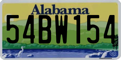 AL license plate 54BW154
