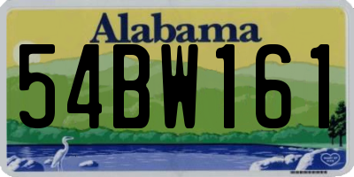 AL license plate 54BW161