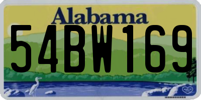 AL license plate 54BW169