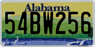 AL license plate 54BW256