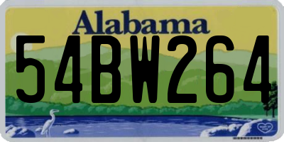 AL license plate 54BW264