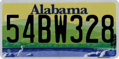 AL license plate 54BW328