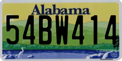 AL license plate 54BW414