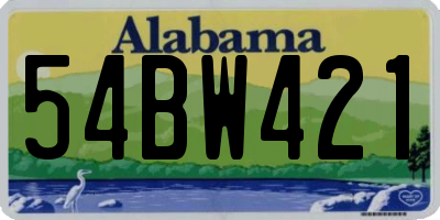 AL license plate 54BW421