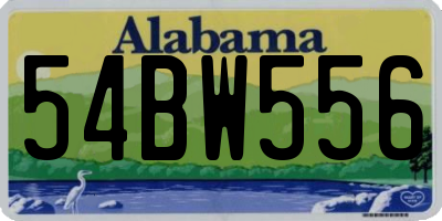 AL license plate 54BW556