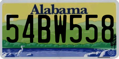 AL license plate 54BW558