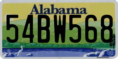AL license plate 54BW568