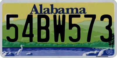 AL license plate 54BW573