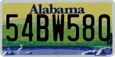 AL license plate 54BW580