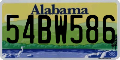 AL license plate 54BW586