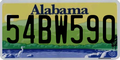 AL license plate 54BW590