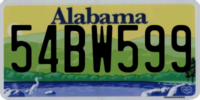 AL license plate 54BW599