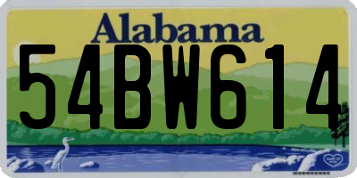 AL license plate 54BW614