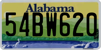 AL license plate 54BW620