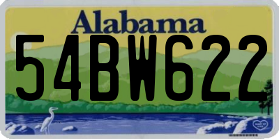 AL license plate 54BW622