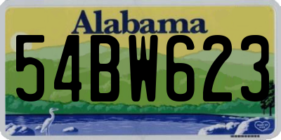 AL license plate 54BW623