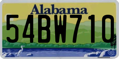AL license plate 54BW710
