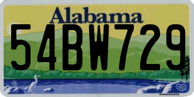 AL license plate 54BW729