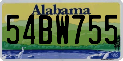 AL license plate 54BW755