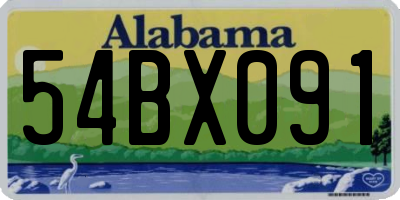AL license plate 54BX091