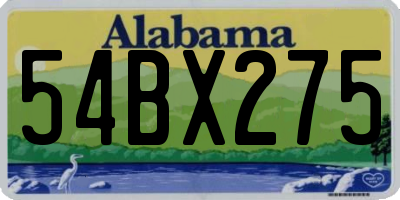 AL license plate 54BX275