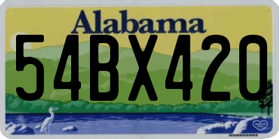 AL license plate 54BX420