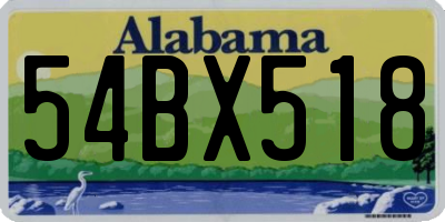 AL license plate 54BX518