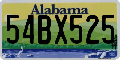 AL license plate 54BX525