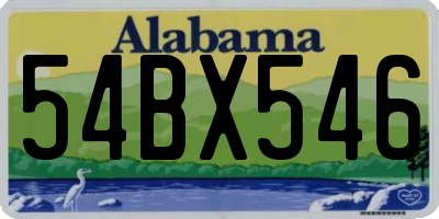 AL license plate 54BX546