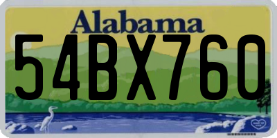 AL license plate 54BX760