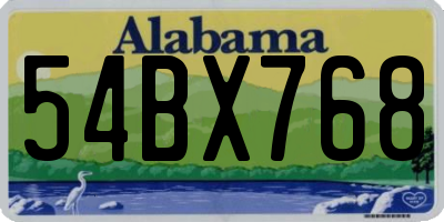 AL license plate 54BX768