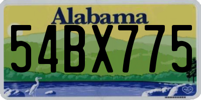 AL license plate 54BX775