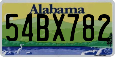 AL license plate 54BX782