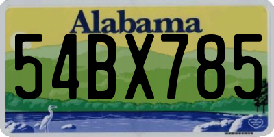AL license plate 54BX785