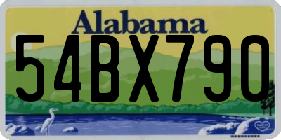 AL license plate 54BX790