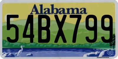 AL license plate 54BX799