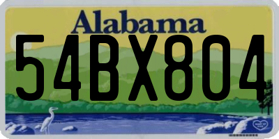 AL license plate 54BX804