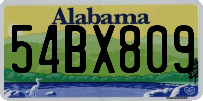 AL license plate 54BX809
