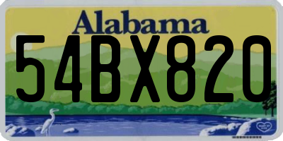 AL license plate 54BX820