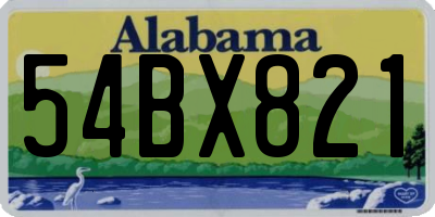 AL license plate 54BX821