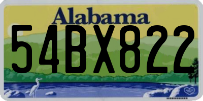 AL license plate 54BX822