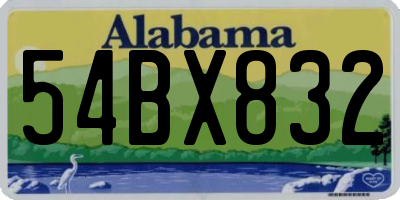 AL license plate 54BX832