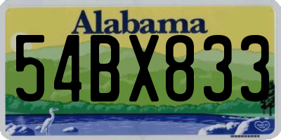AL license plate 54BX833