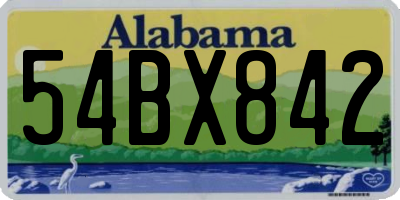 AL license plate 54BX842