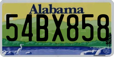 AL license plate 54BX858