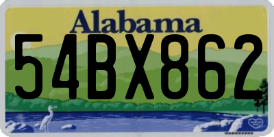 AL license plate 54BX862