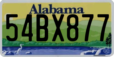 AL license plate 54BX877