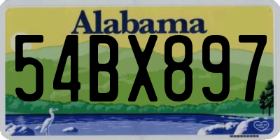 AL license plate 54BX897