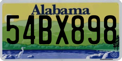 AL license plate 54BX898