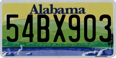 AL license plate 54BX903